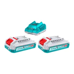 TOTAL TOOLS - 2 Baterías 2ah + Cargador TOTAL