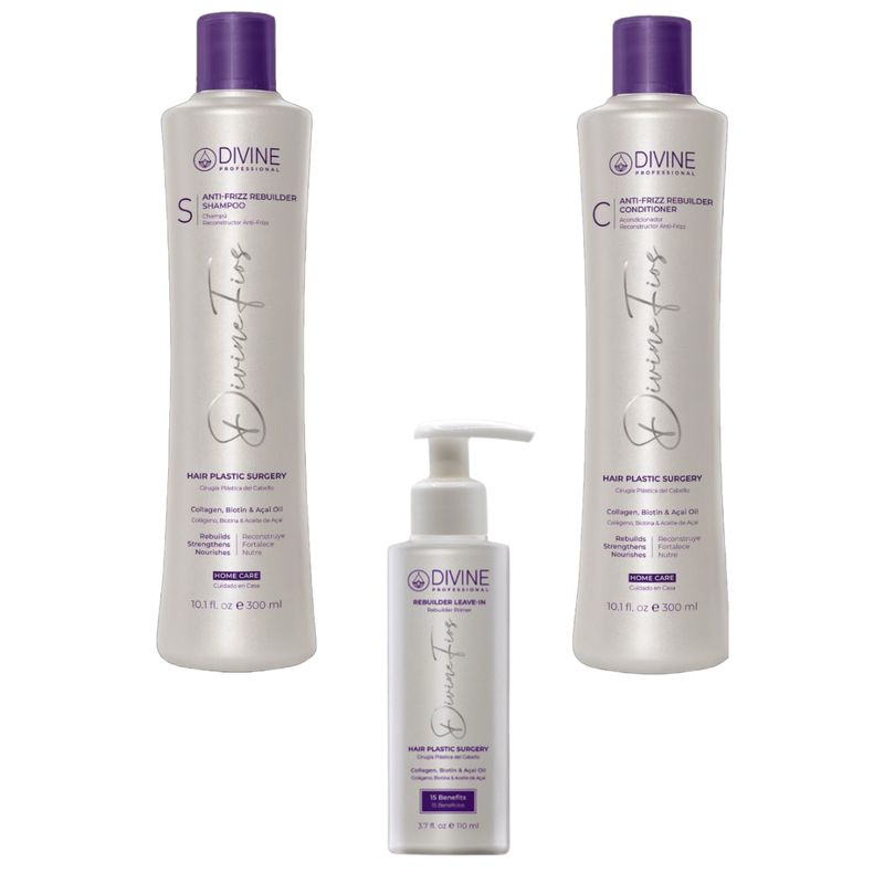 DIVINE PROFESSIONAL - PACK Shampoo + Acondicionador + Leave-In Divine Professional