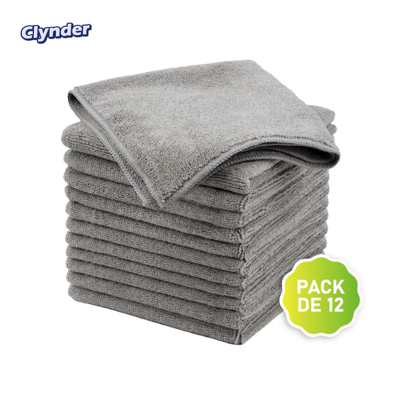 GENERICO - Paños De Limpieza Microfibra Multisuperficie Pack 12 Clynder