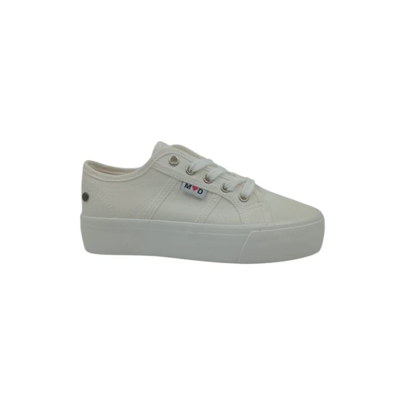 HERIEL - Zapatilla Blanca Plataforma Mujer