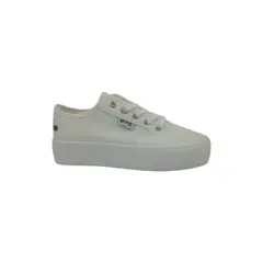 HERIEL - Zapatilla Blanca Plataforma Mujer