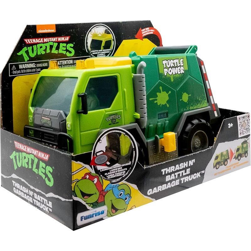 TORTUGAS NINJA - Camion De Basura Con Figura Luz Sonido Tortugas Ninja 71045
