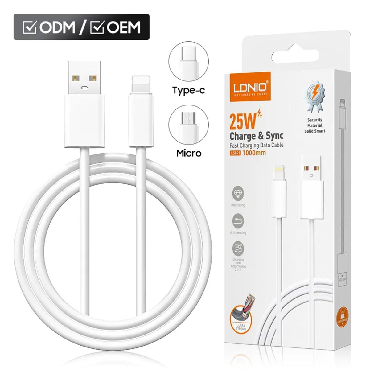 LDNIO - Cable Micro-USB 1 m LDNIO LS891