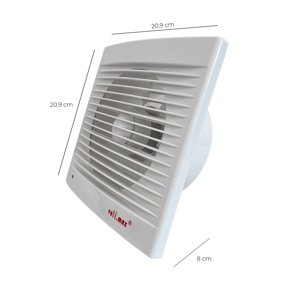 HB LEDS - Extractor de Aire 6″ 25W Cuadrado Para Baño SEC…