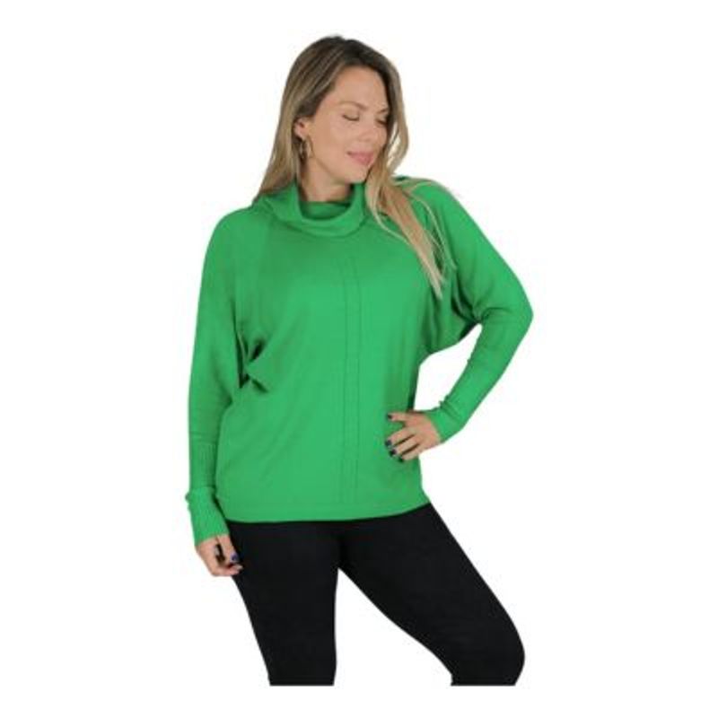 MPROPIA - TEJIDO TIPO SPANDEX. MANGA LARGA. SWEATER CUELLO ALTO HILO 6021