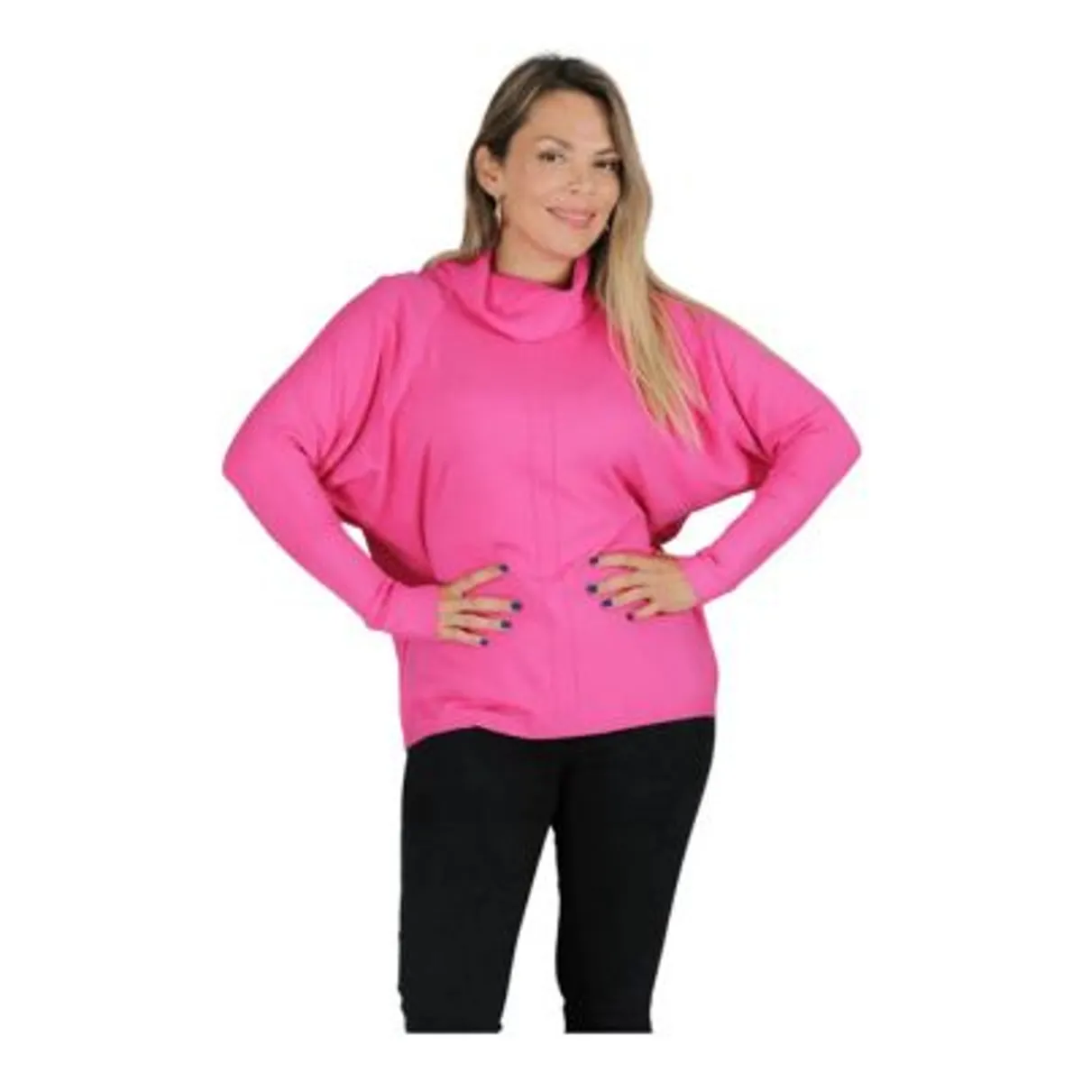 LOOK SHOP - TEJIDO TIPO SPANDEX. MANGA LARGA. SWEATER CUELLO ALTO HILO 6021