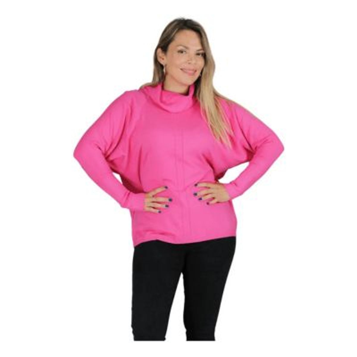 LOOK SHOP - TEJIDO TIPO SPANDEX. MANGA LARGA. SWEATER CUELLO ALTO HILO 6021