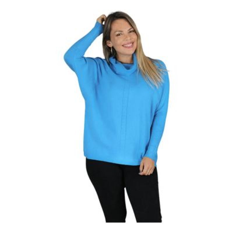 MPROPIA - TEJIDO TIPO SPANDEX. MANGA LARGA. SWEATER CUELLO ALTO HILO 6021