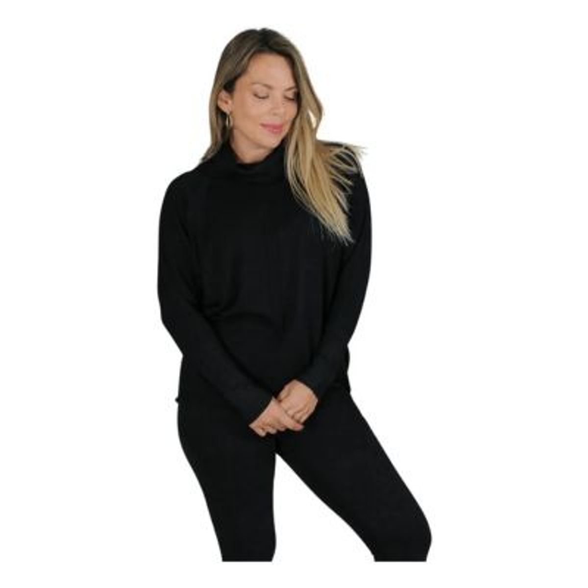 LOOK SHOP - TEJIDO TIPO SPANDEX. MANGA LARGA. SWEATER CUELLO ALTO HILO 6021