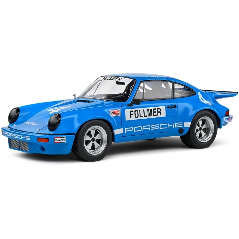 GENERICO - SOLIDO 1810702 1-18 PORSCHE 911 IROC BLUE 4 FOLLMER IROC