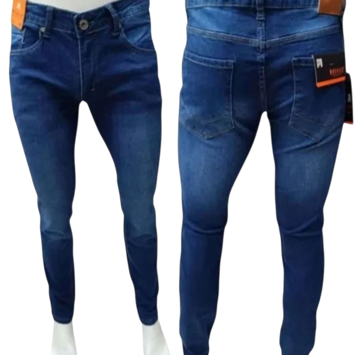 MOSAICO - Jeans Elasticados Slim Fit Hombres semipitillo