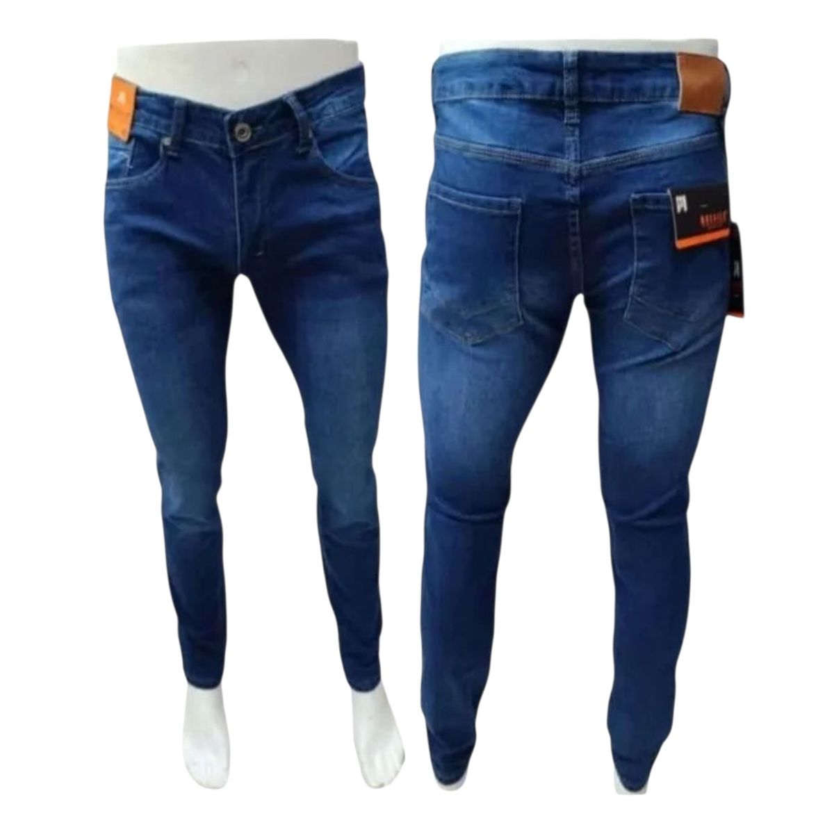 MOSAICO - Jeans Elasticados Slim Fit Hombres semipitillo