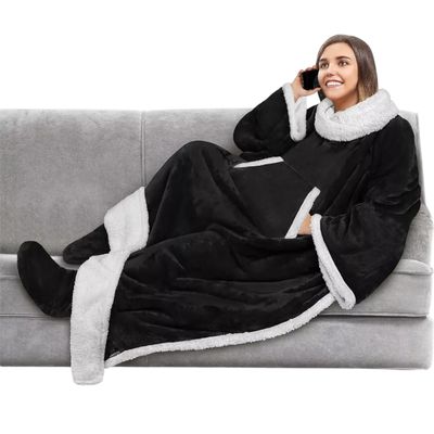 Imagen 2 del producto Manta De Sherpa Chiporro Con Mangas Y Bolsillo Para Los Pies