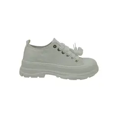 HERIEL - Zapatilla Blanca Textil Mujer
