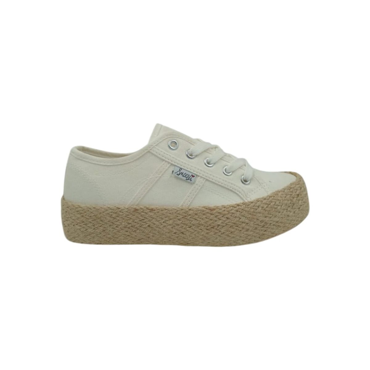 HERIEL - Zapatilla Blanca Plataforma Mujer