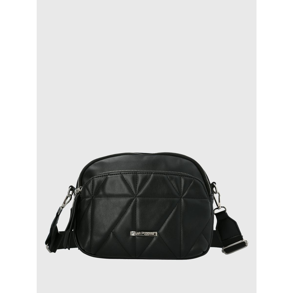 HUSH PUPPIES - Cartera Ecocuero Mujer Quilt Cross Negro HUSH PUPPIES
