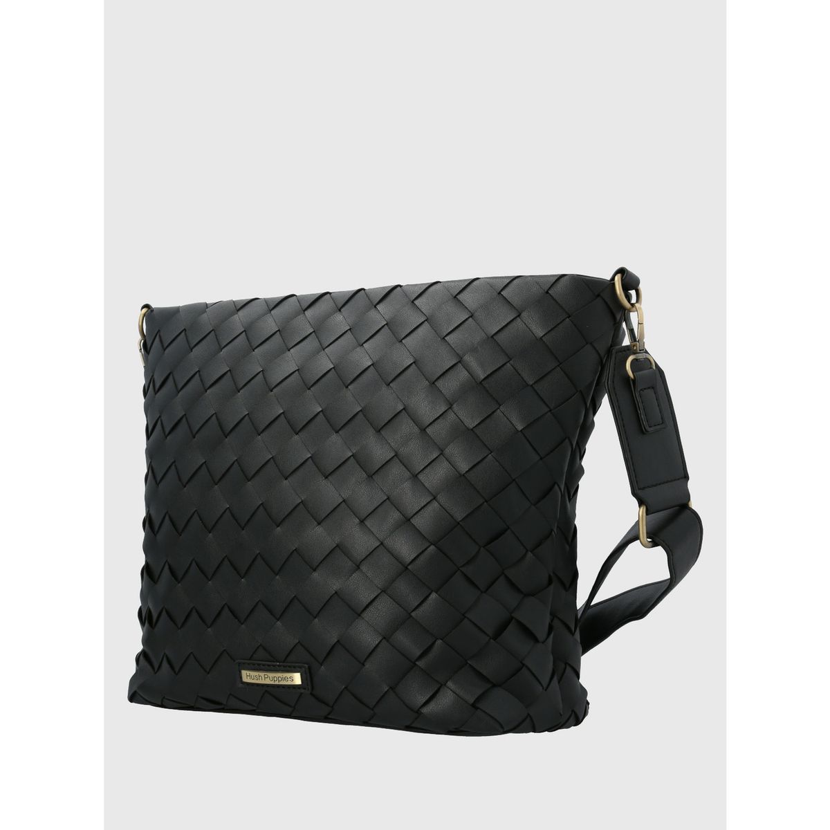 HUSH PUPPIES - Cartera Ecocuero Mujer Travis Cross Negro HUSH PUPPIES