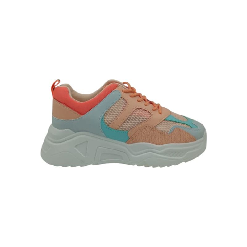 HERIEL - Zapatilla Rosa Plataforma Mujer