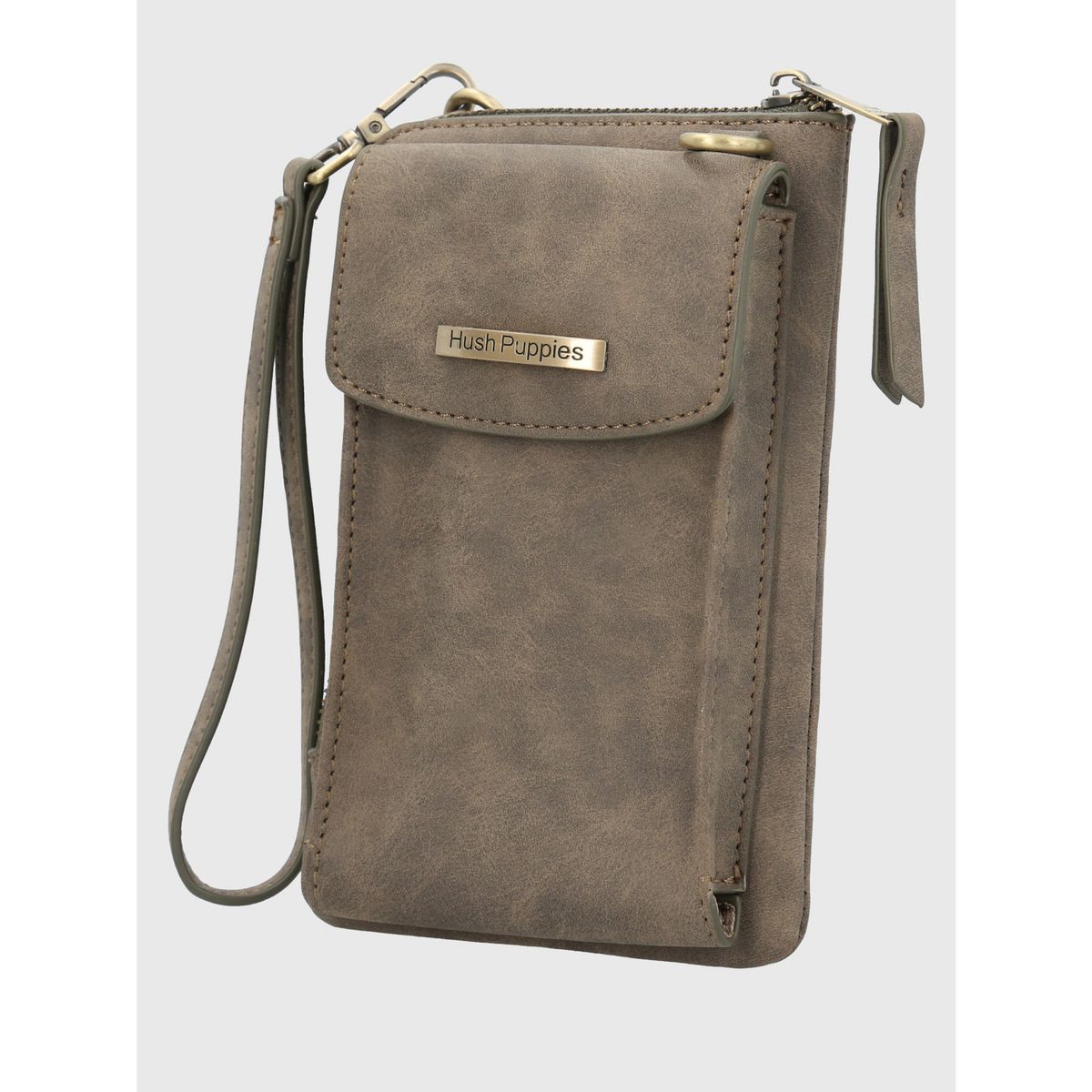 HUSH PUPPIES - Cartera Ecocuero Mujer Doris Cross Café HUSH PUPPIES