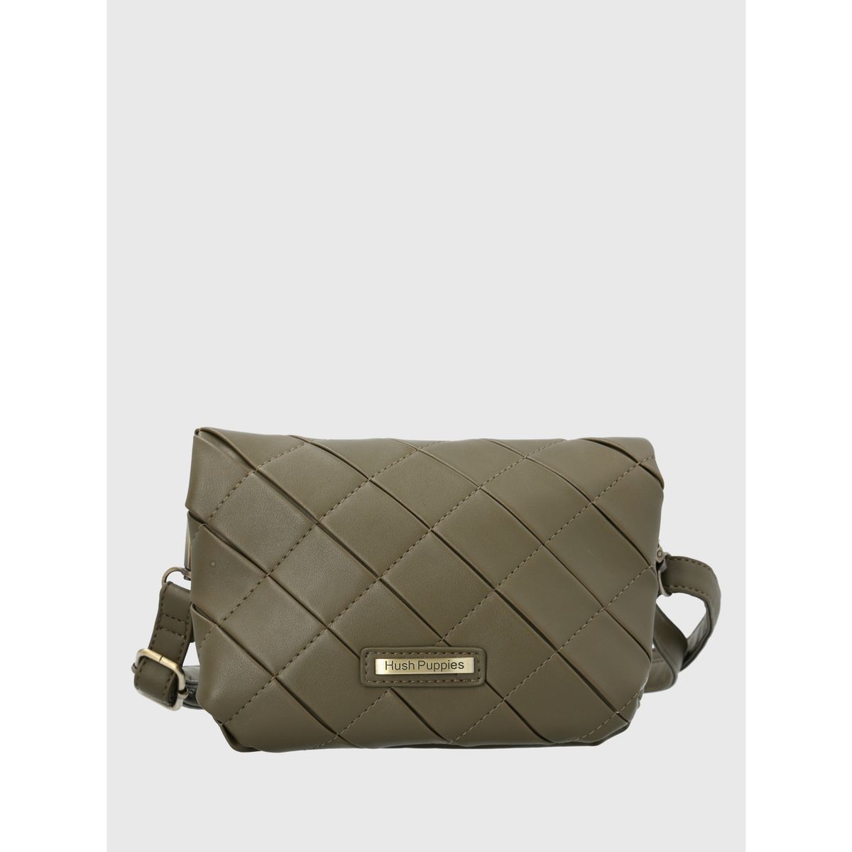 HUSH PUPPIES - Cartera Ecocuero Mujer Trini Cross Verde HUSH PUPPIES