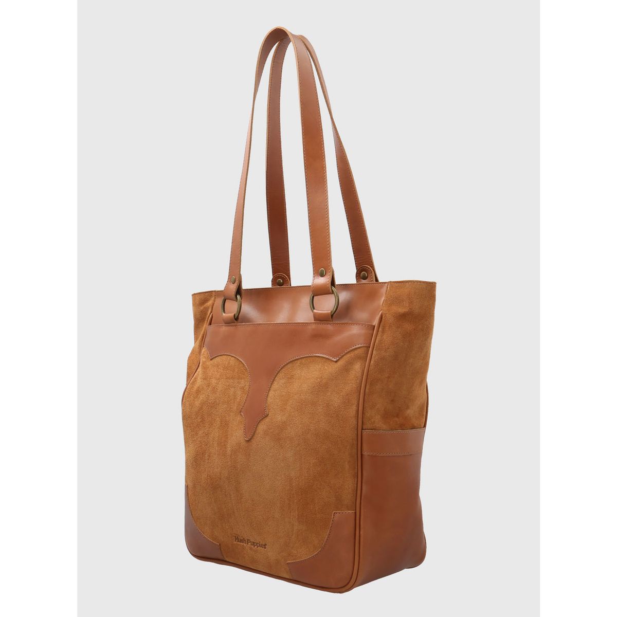 HUSH PUPPIES - Cartera Cuero Mujer Duke Tote Café HUSH PUPPIES