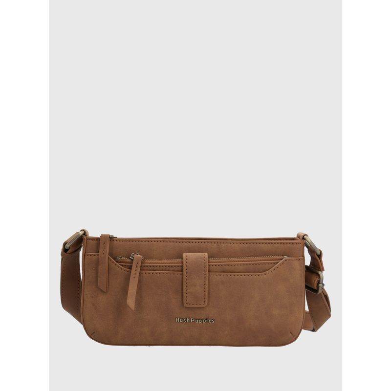 HUSH PUPPIES - Cartera Ecocuero Mujer Drina Cross Café HUSH PUPPIES