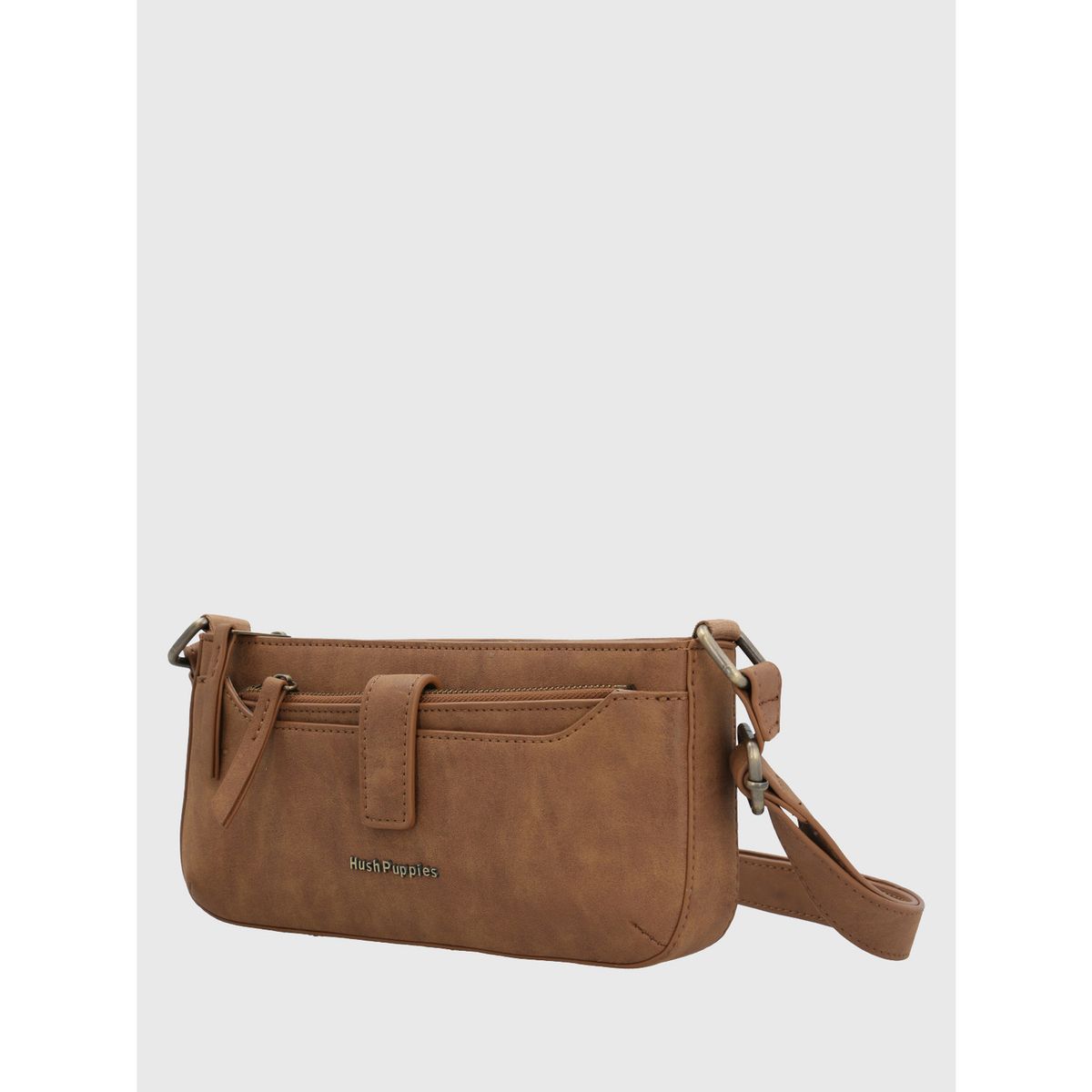 HUSH PUPPIES - Cartera Ecocuero Mujer Drina Cross Café HUSH PUPPIES