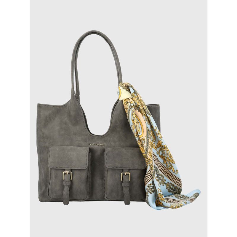 HUSH PUPPIES - Cartera Ecocuero Mujer Donna Bag Gris HUSH PUPPIES
