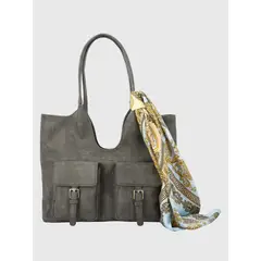 HUSH PUPPIES - Cartera Ecocuero Mujer Donna Bag Gris