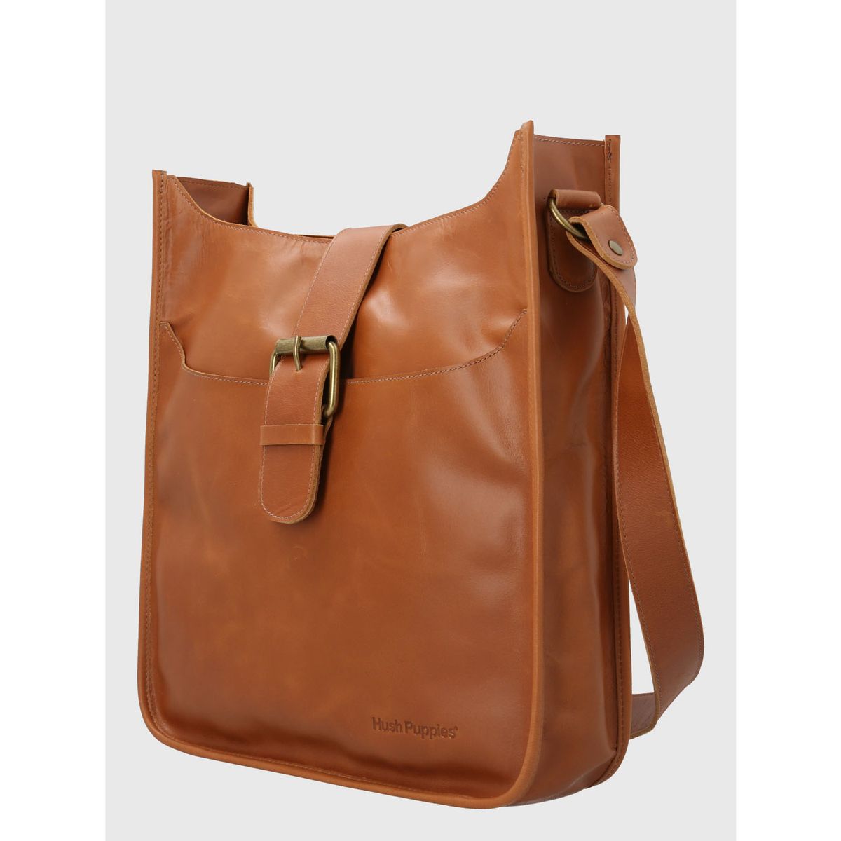 HUSH PUPPIES - Cartera Cuero Mujer Dekker Cross Café HUSH PUPPIES