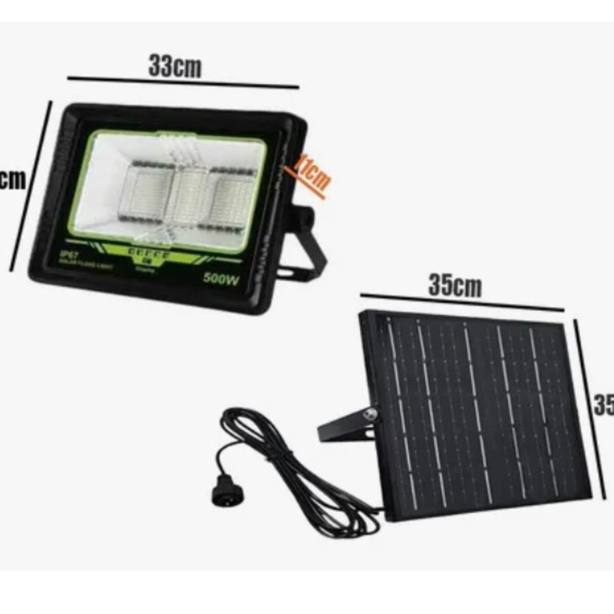 OFERTABKN - Foco Solar Reflector 500w Ip67 + Panel Solar +control Remoto