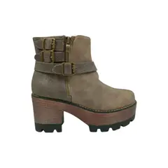 HERIEL - Botín Khaki Plataforma Mujer