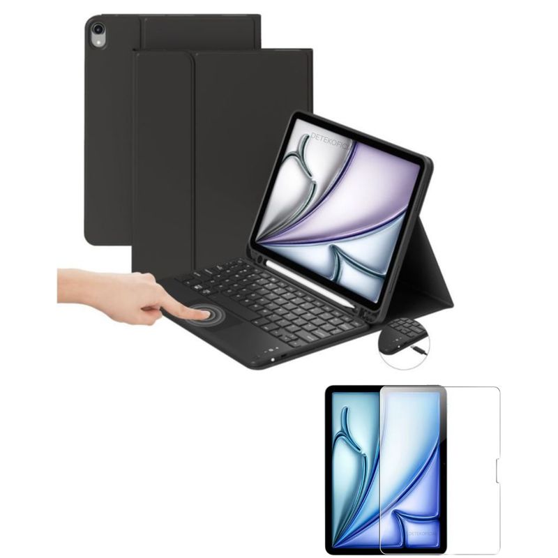 GENERICO - Funda + Teclado Touchpad Para iPad Air 11 M3 2025 + Vidrio