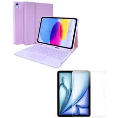 GENERICO - Funda + Teclado Touchpad Para iPad Air 11 M3 2025 + Vidrio