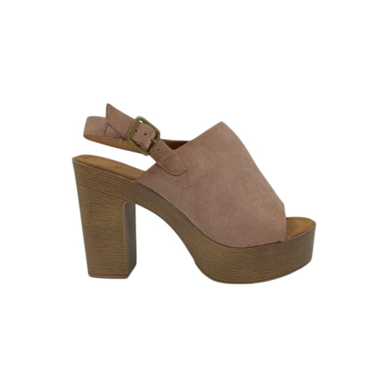HERIEL - Sandalia Rosa Plataforma Mujer