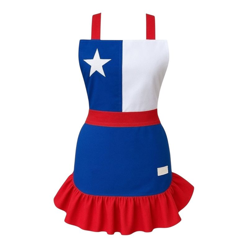 MARIA BELEN - DELANTAL DE COCINA MUJER BANDERA CHILENA