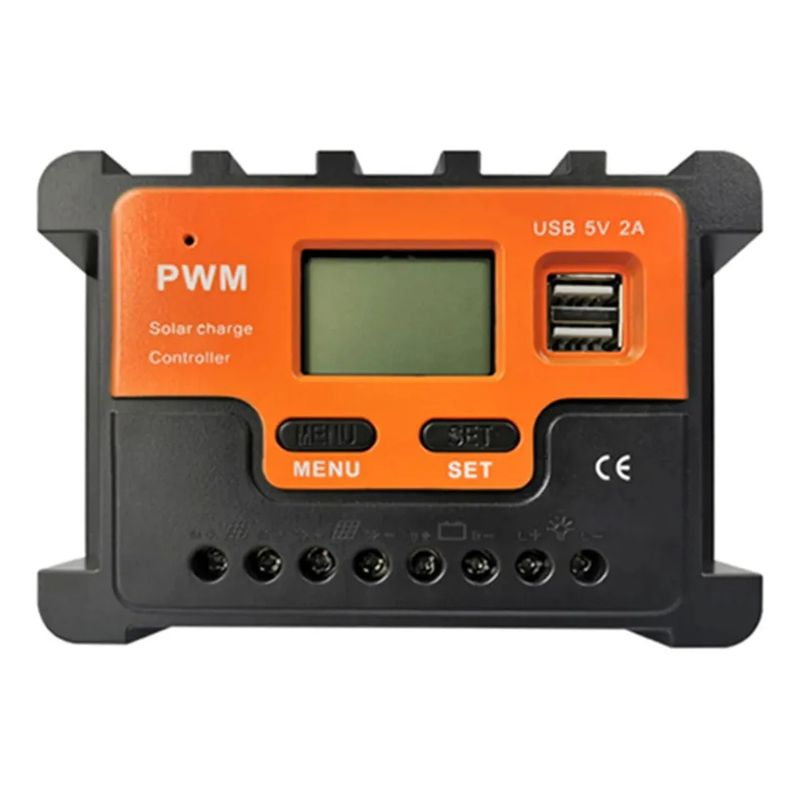 GENERICO - Regulador Carga Solar Controlador Digital 12v 24v 30a 2 Usb