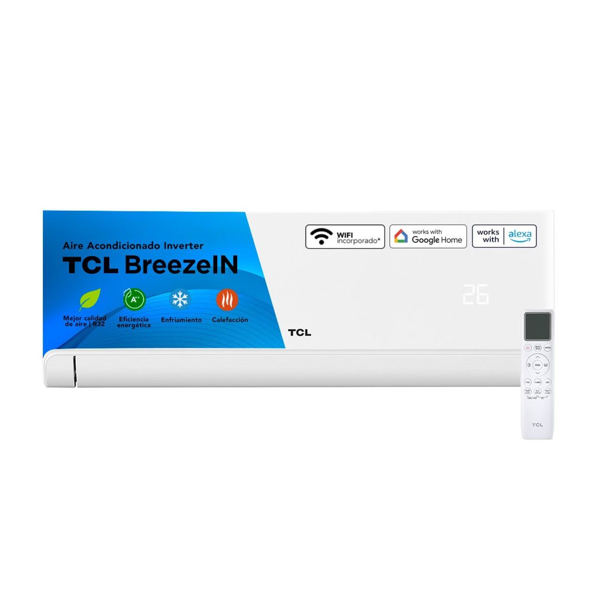 TCL - Aire Acondicionado Inverter TCL BreezIN 12000 BTU WIFI