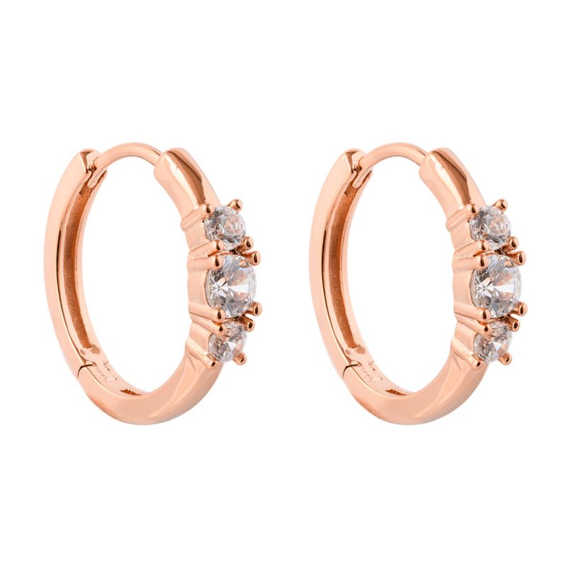 BOAZ JOYAS - ARGOLLAS LARA BAÑADAS EN ORO ROSADO