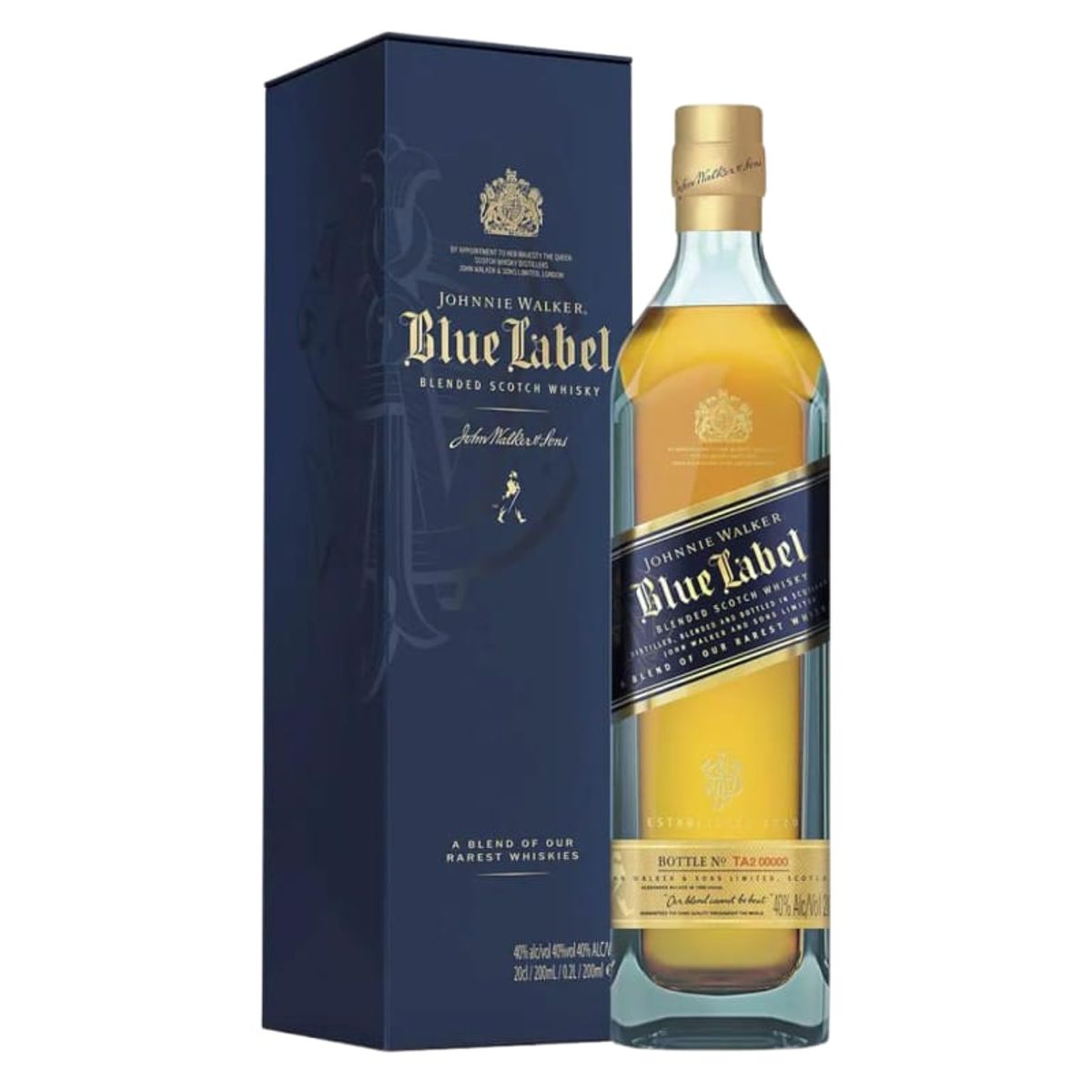 JOHNNIE WALKER - Whisky Johnnie Walker Blue Label 200 ml en caja premium