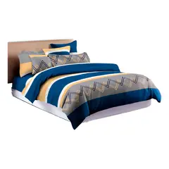 ALTERNATIVE - Kit De Sabanas 25 Plz 800 Hilos Diseño Azul Elegante 824