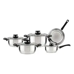 MAGEFESA - Bateria De Cocina Set Ollas 9 Piezas Acero Inox