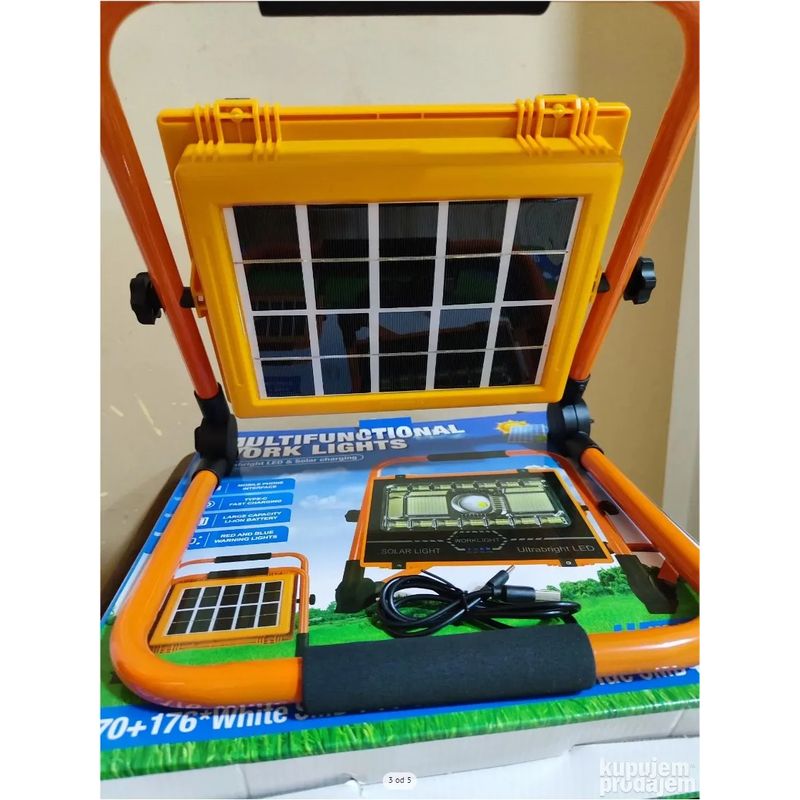 GENERICO - Foco Led Emergencia Solar Recargable Multiuso Portable Usb