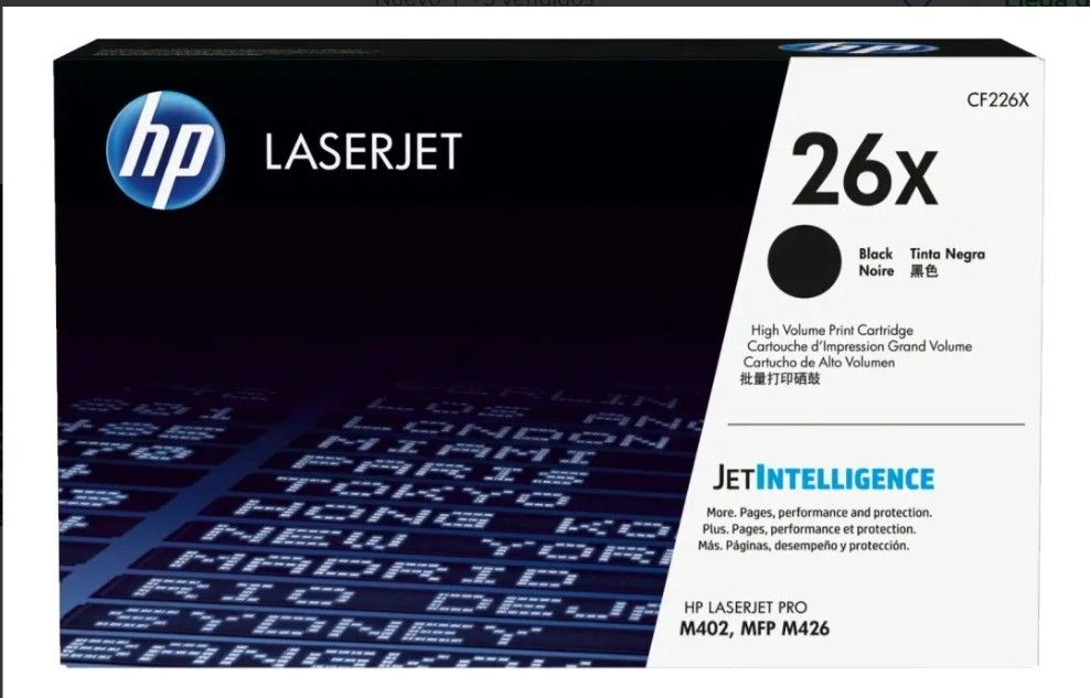 Tóner HP 26X Negro Alto rendimiento Laserjet Original