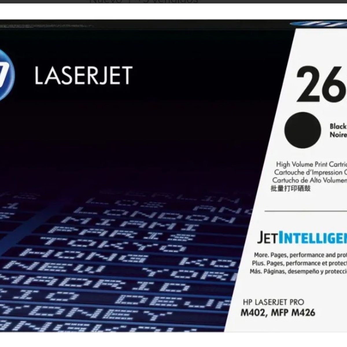 HP - Tóner HP 26X Negro Alto rendimiento Laserjet Original