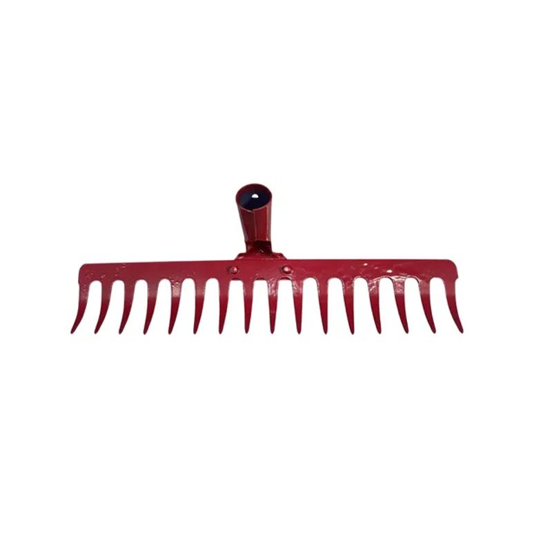GENERICO - Rastrillo Metálico Recto 40cm 16 Dientes Para Jardinería
