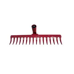 GENERICO - Rastrillo Metálico Recto 40cm 16 Dientes Para Jardinería