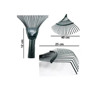 Imagen 2 del producto Rastrillo 22 Dientes Metálico Abanico Barre Hojas