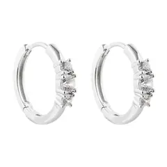 BOAZ JOYAS - ARGOLLAS LARA BAÑADAS EN ORO BLANCO