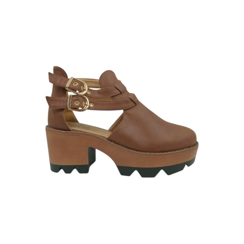 HERIEL - Zapato Café Plataforma Mujer